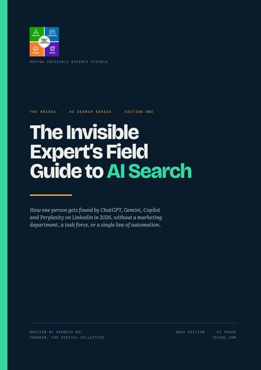 Cover of The Invisible Expert's Field Guide to AI Search, 2026 edition, by Kenneth Nel